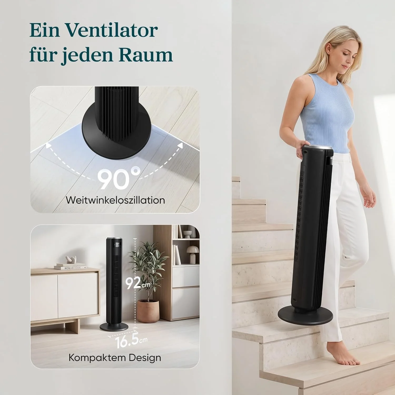 LEVOIT Classic36AC Turmventilator Schwarz - Image 5